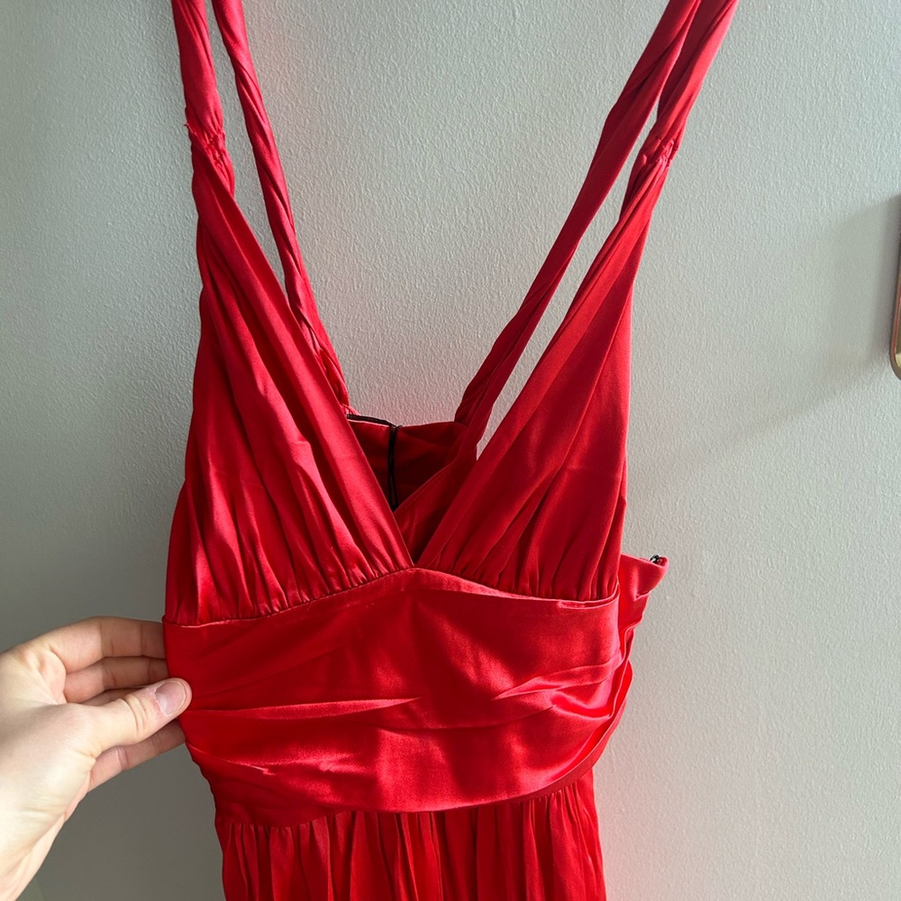 Full length satin gown